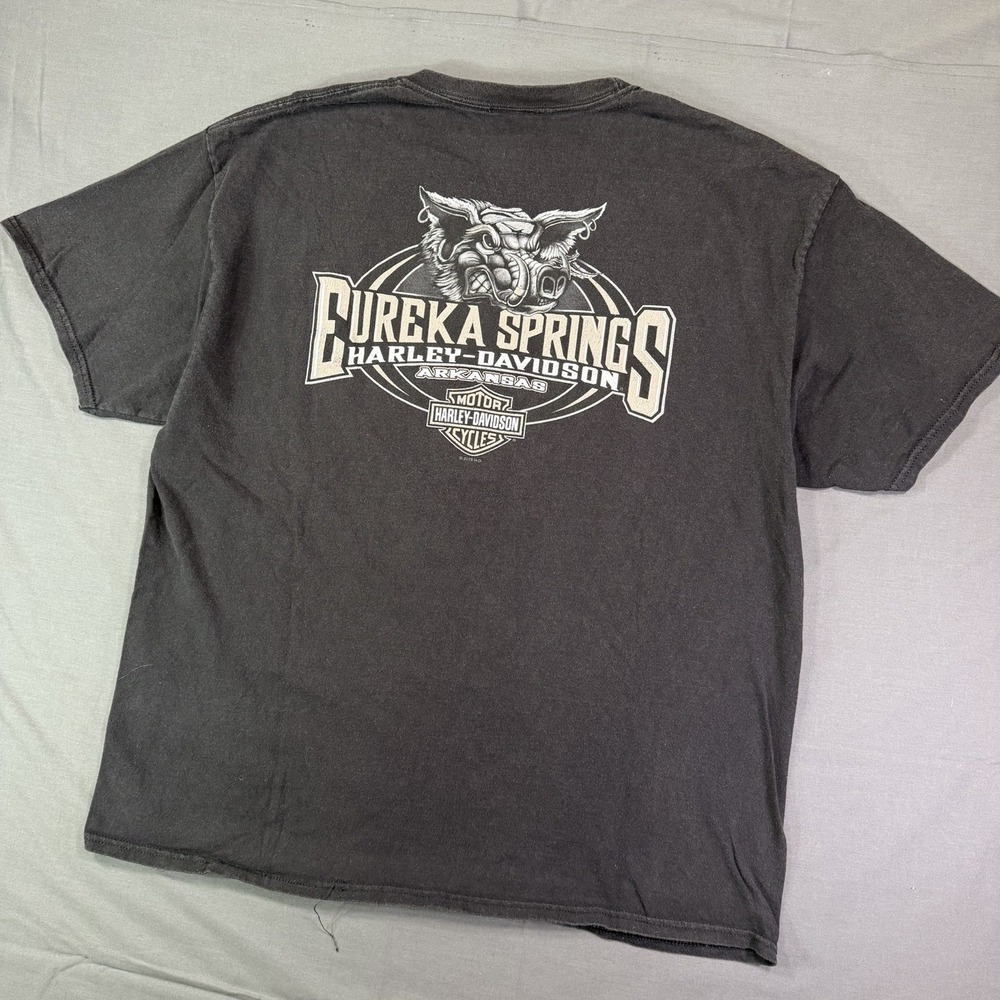 Harley-Davidson Razorback T-Shirt Mens L Graphic Tee Eureka Springs Arkansas